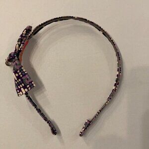 💜🎀 Cara New York Purple Polka Dot Print Headband with Bow & Charm🎀💜